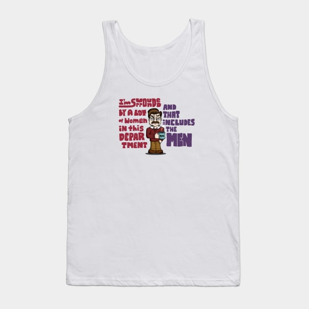 Ron Swanson Thoughts - Women Tank Top by maykelnunes